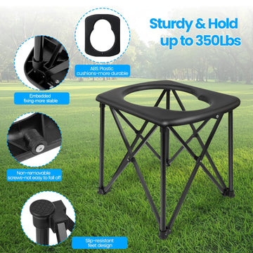 YOSN aluminum durable portable potty blends rugged outdoors with light weight.