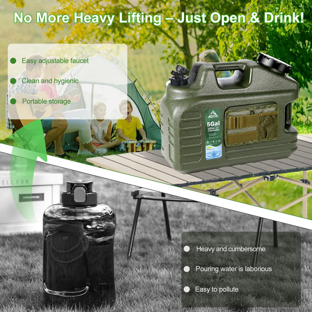 YOSN 5-gallon bundle supports emergency storage and outdoor cooking needs