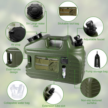 YOSN portable 1.3-gallon hydration bag for hikes and picnics