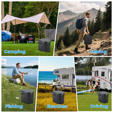 YOSN portable toilet reinforced ABS construction supports up to 450 pounds