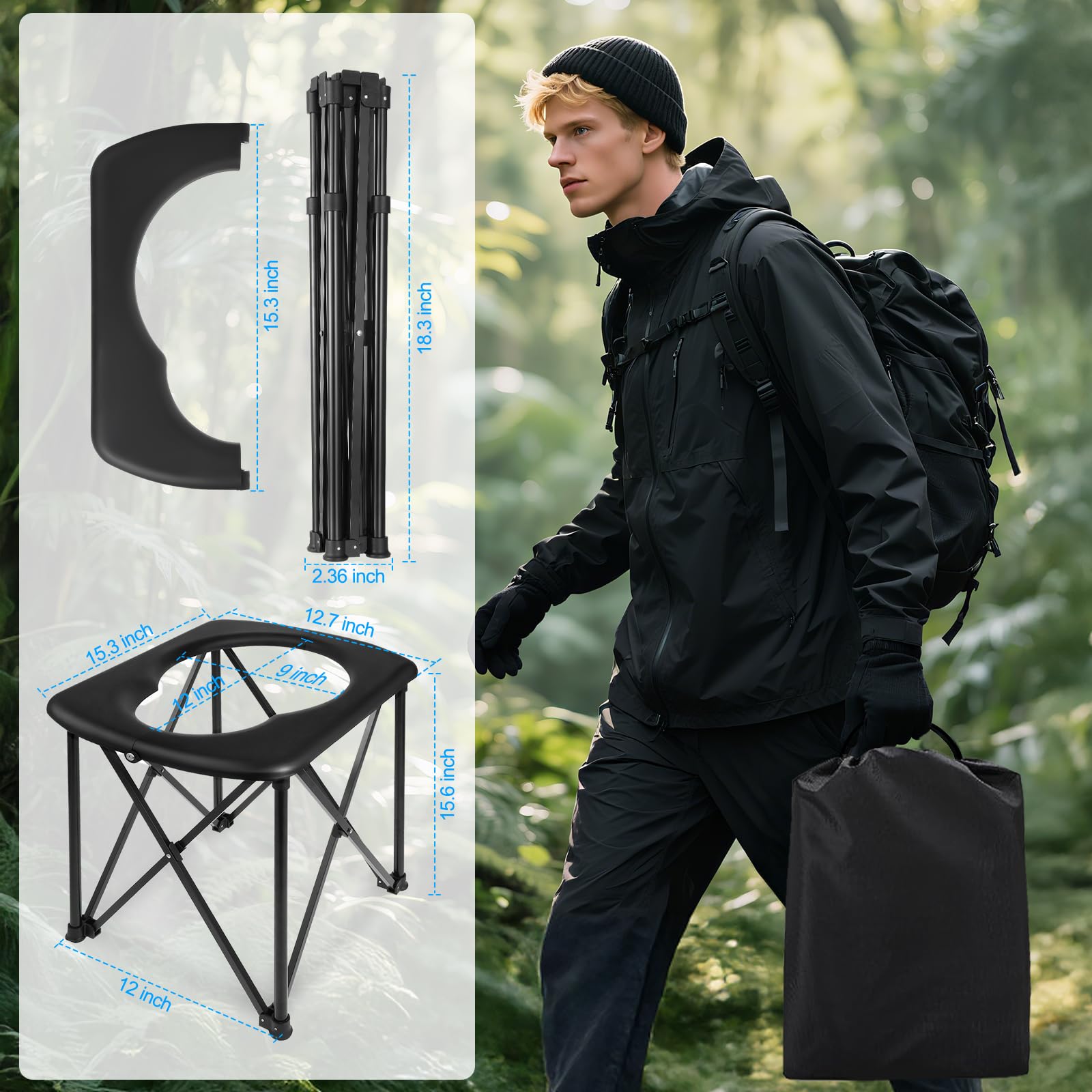 YOSN quick-clean non-porous seat resists odors and simplifies maintenance.