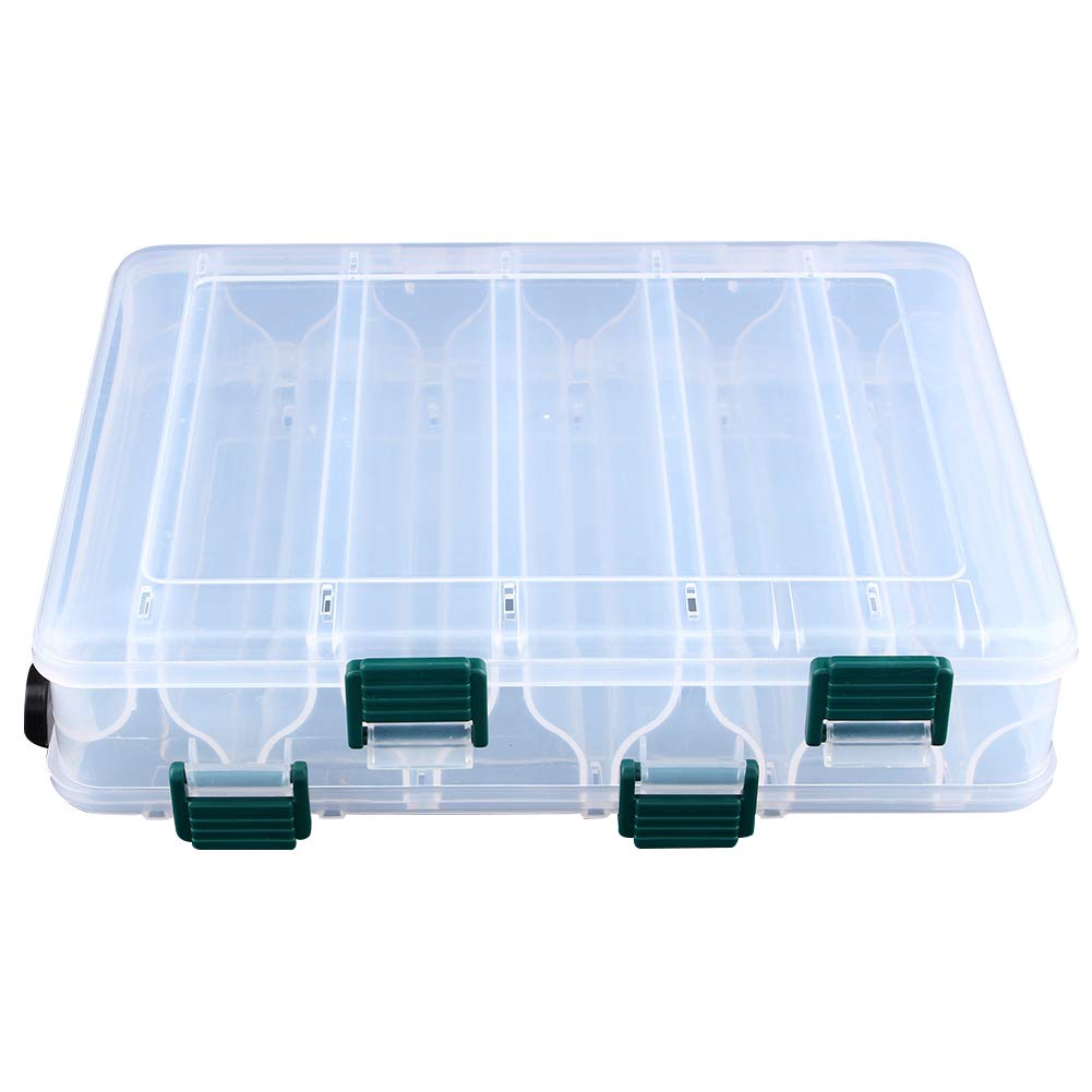 Yosoo 12-compartment double-sided box with clear lid for organized tackle