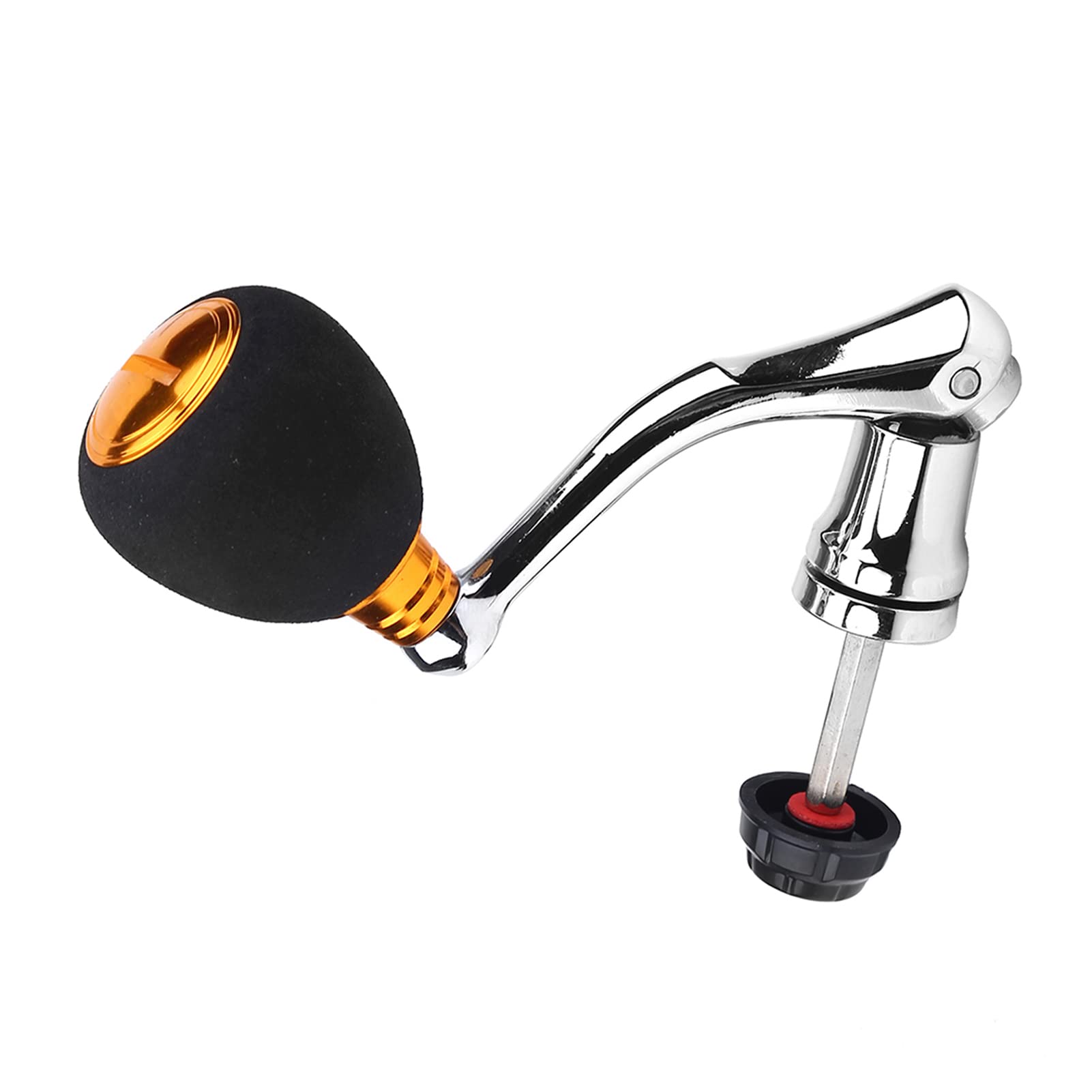Yosoo Health Gear silver color reel handle complements metallic reels.