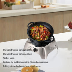 Yosoo fixed-frame design provides stable cooking surface on uneven ground
