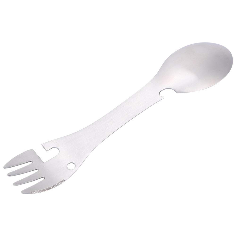 Yosoo Health Gear 5in1 camping spoon-fork for versatile outdoor meals.