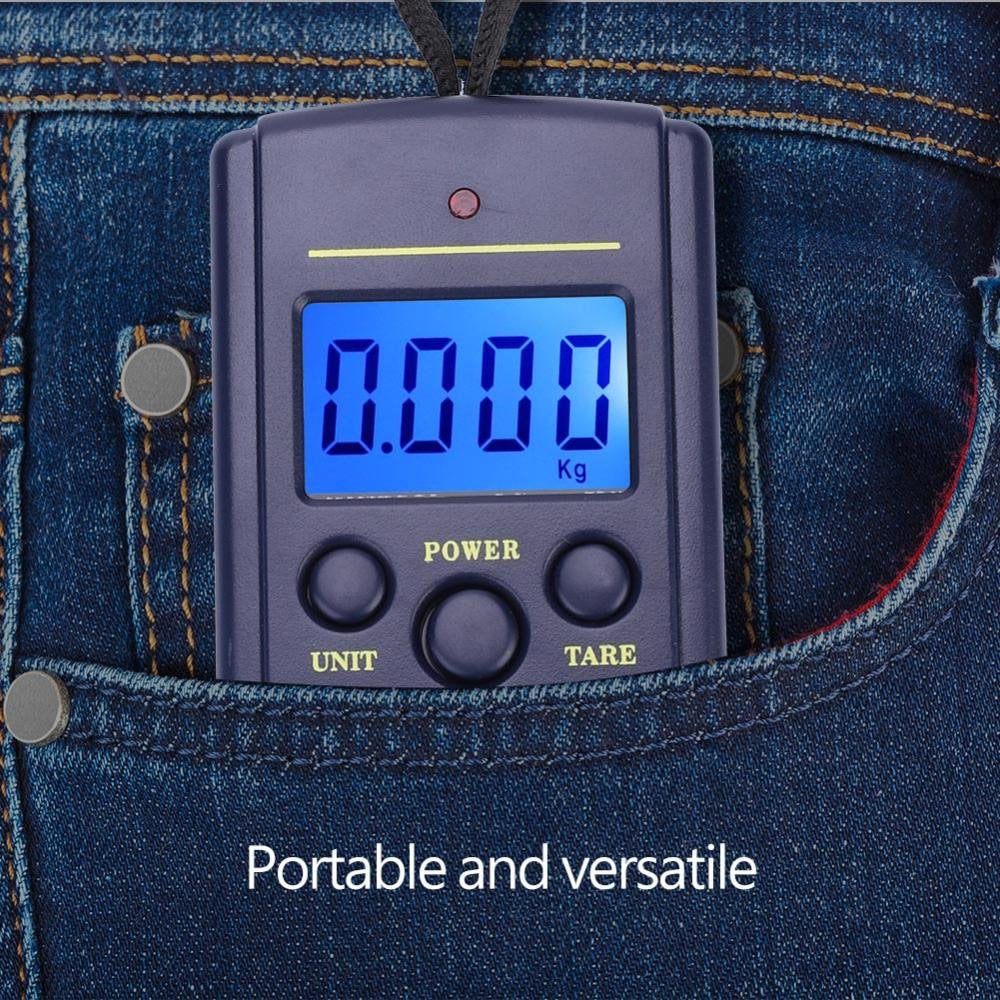 Yosoo Health Gear digital fishing scale backlit LCD display for easy reading in low light