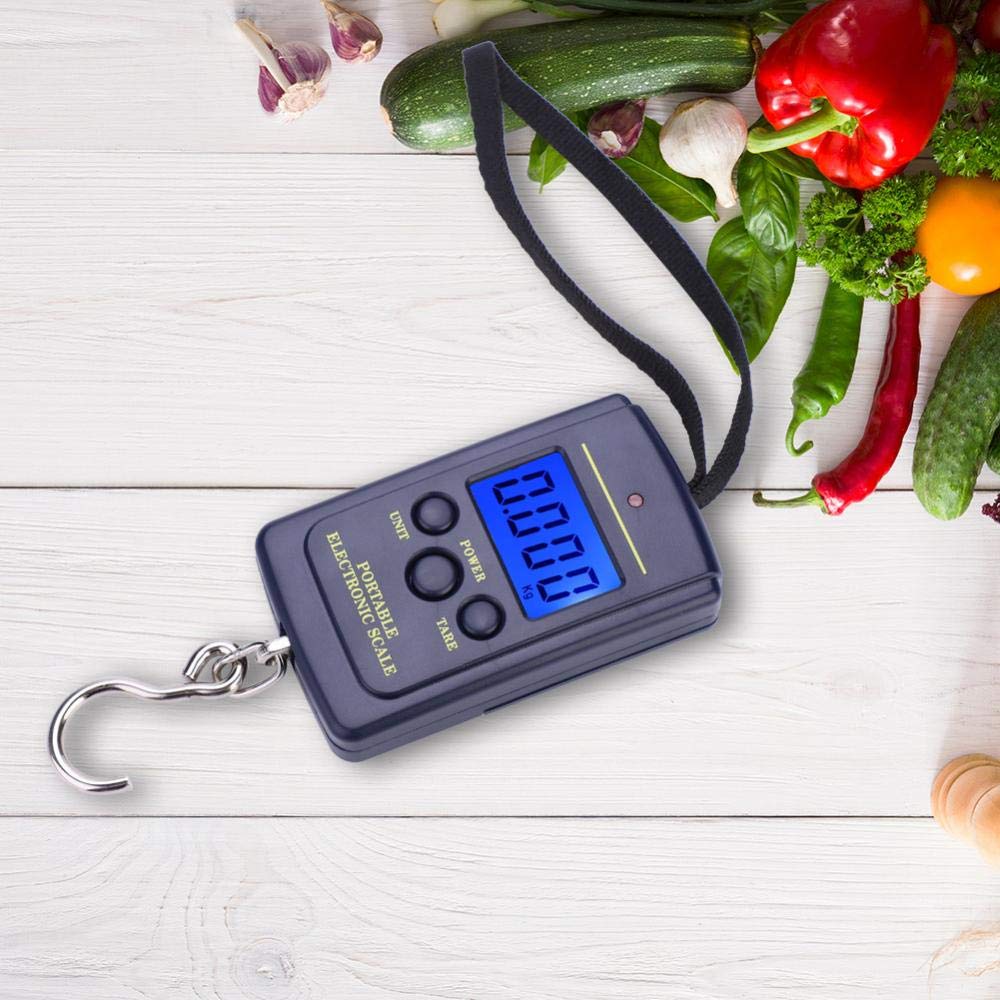 Yosoo Health Gear digital fishing scale battery compartment powered by two AA batteries