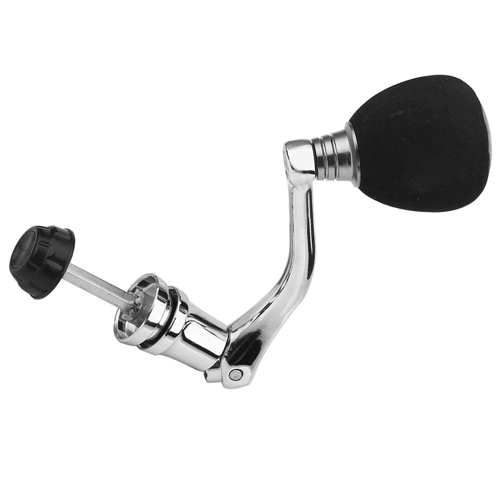 Yosoo Health Gear fishing reel handle M-Silver side view showing ergonomic grip and balance