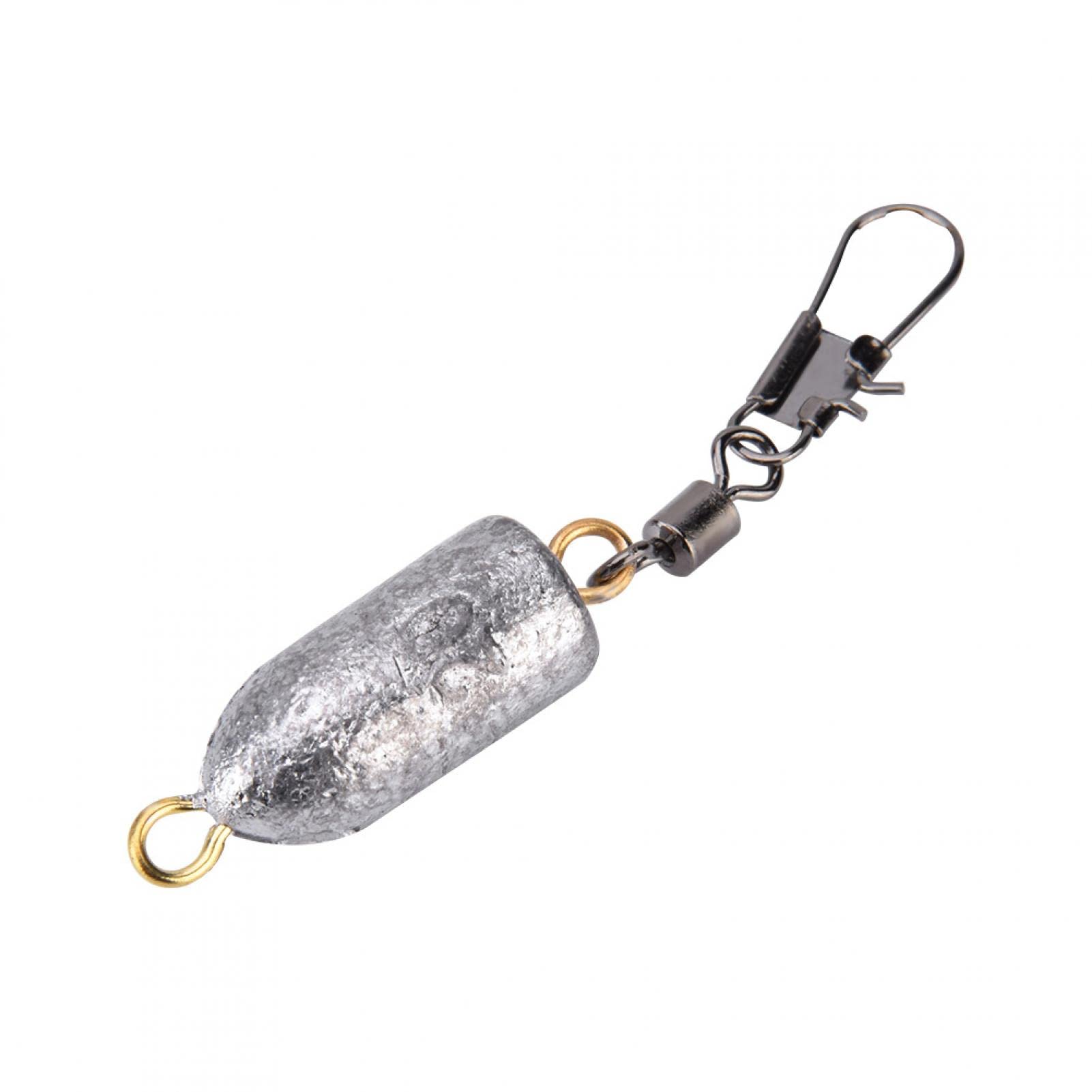 Yosoo Health Gear 10g fishing sinker with rolling swivel and snap for secure setup.