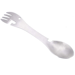 Yosoo Health Gear stainless steel spoon-fork tool built for rugged outdoor use.