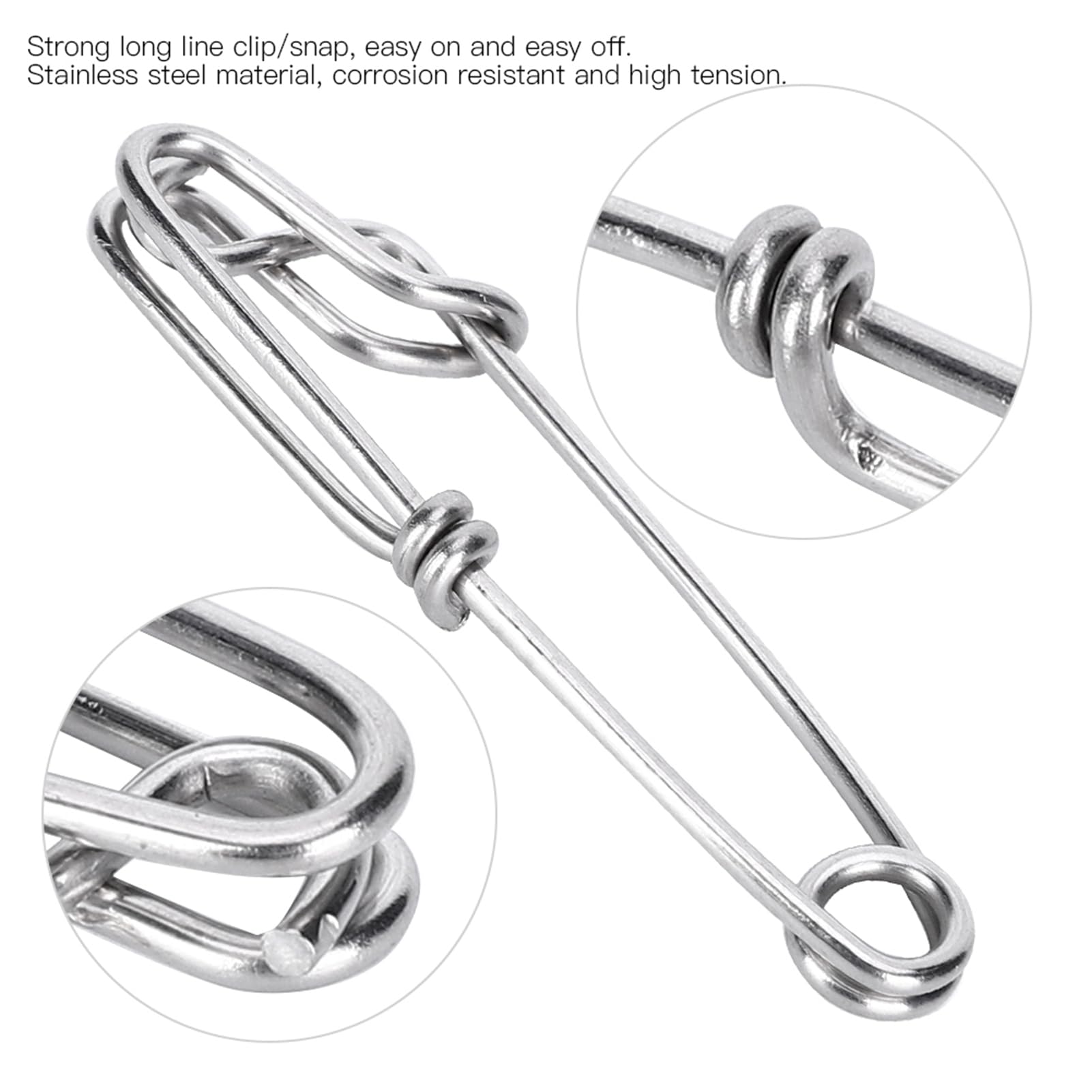 Yosoo Health Gear tuna clip swivel design keeps lines tidy and twist-free.