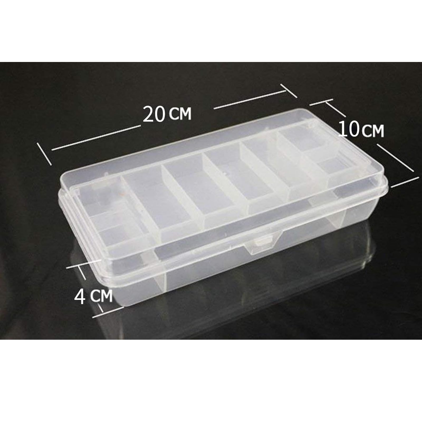 Yosoo two-layer storage box showing 15 compartments for organized tackle.