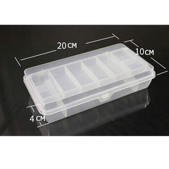 Yosoo two-layer storage box showing 15 compartments for organized tackle.