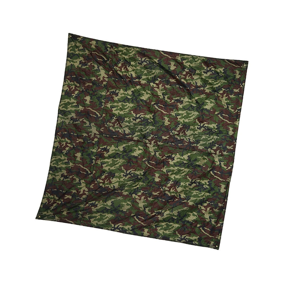 Yosoo tent tarp with grommets for quick staking.