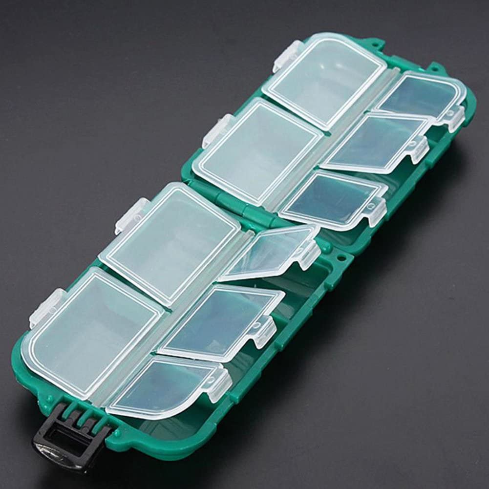 Yosoo waterproof hard case side view protects tackle from splashes and moisture.