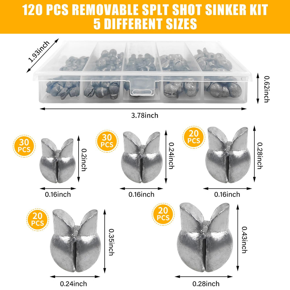 YOTO 1.5g lead split shot sinkers – 20 pieces
