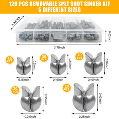 YOTO 1.5g lead split shot sinkers – 20 pieces