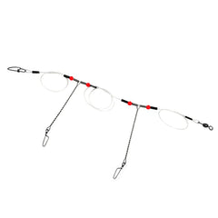 YOTO Hi-Low rig saltwater fishing leaders with double arms and swivels