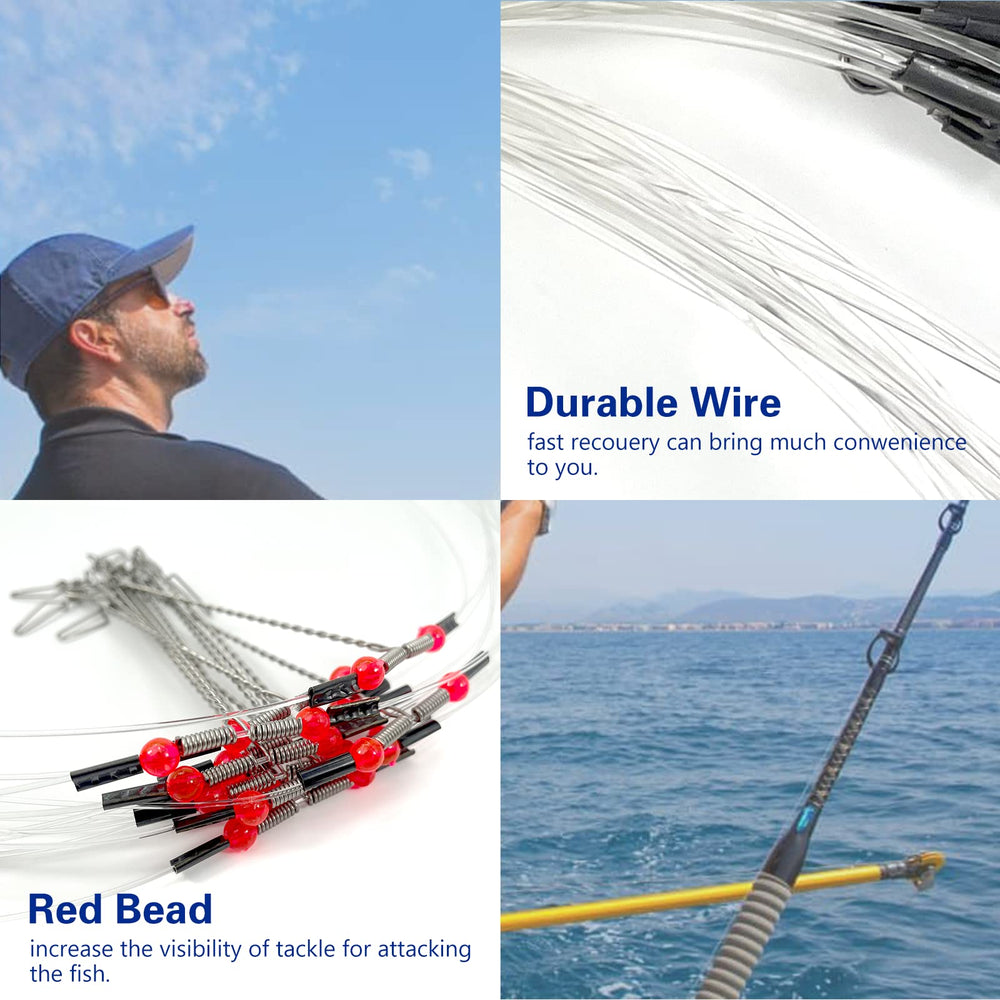 Double-arm leader with swivels ready to rig