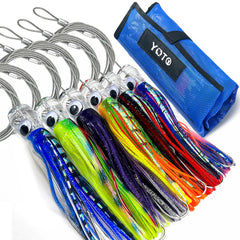 YOTO trolling lure with acrylic head and lead weight for lifelike water action.