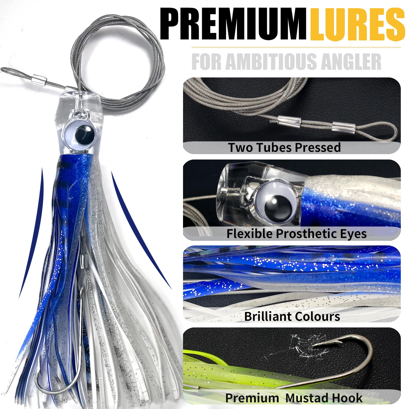 YOTO skirted lure with PVC skirts for vibrant, lifelike movement.