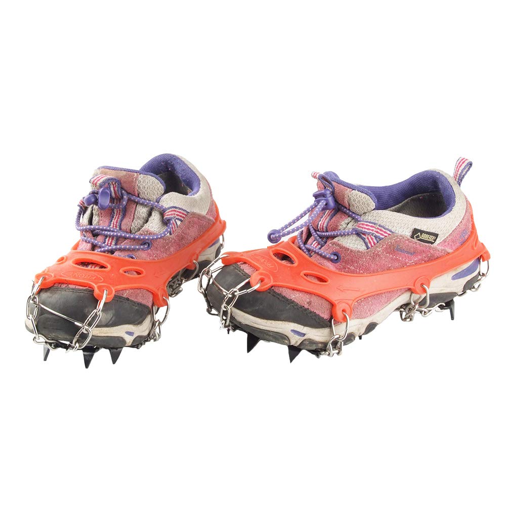 YOUFINE stretchy rubber harness fits most footwear for quick, comfortable wear.