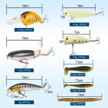 Assorted soft bionic baits: paddle tails, bug baits, propeller tails