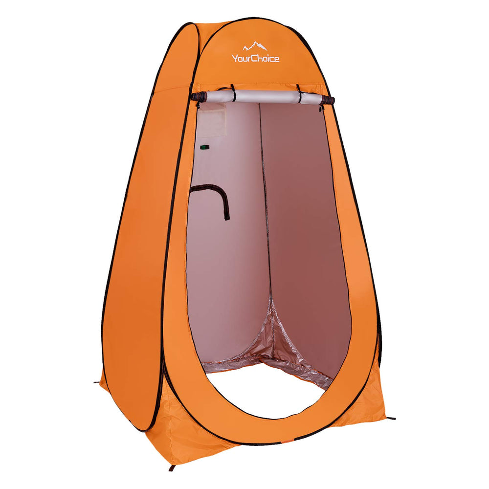 Your Choice pop-up privacy tent folded in carry bag for easy transport.