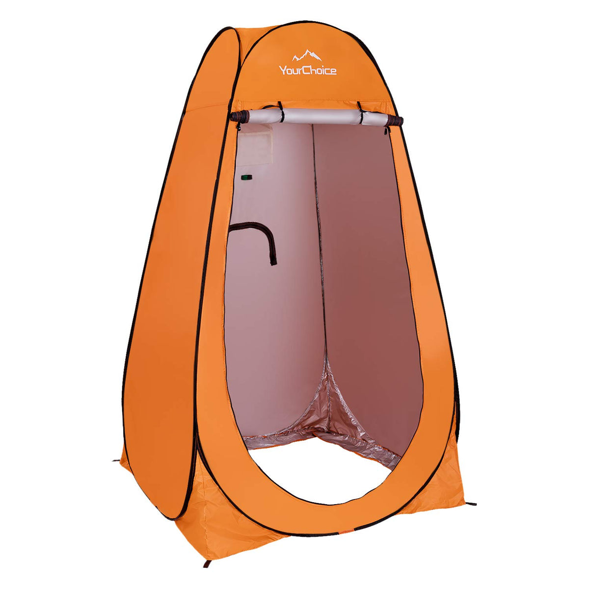 Your Choice pop-up privacy tent folded in carry bag for easy transport.
