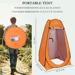 Your Choice pop-up privacy tent interior shows roomy 47.2x47.2 inch space for changing.