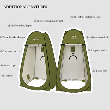 Your Choice XL Pop Up Privacy Shower Tent carry bag demonstrates compact transport for festivals.