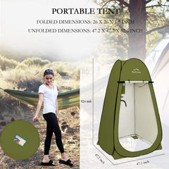 Your Choice XL Pop Up Privacy Shower Tent interior provides two adults space for changing and gear.