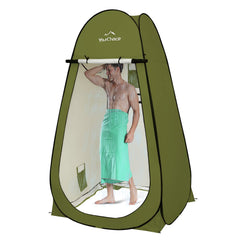 Your Choice XL Pop Up Privacy Shower Tent setup enables quick shelter for camping privacy.