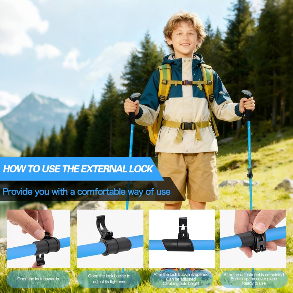 Yourjoy hiking poles compact storage image shows easy travel readiness