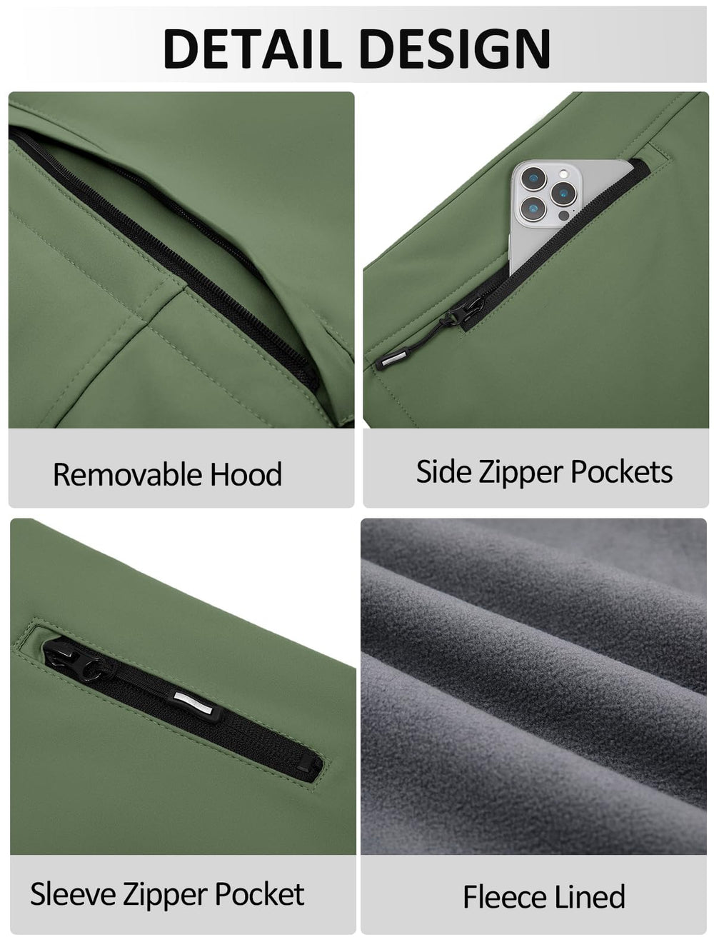 Yousify men's softshell jacket packable lightweight design for travel