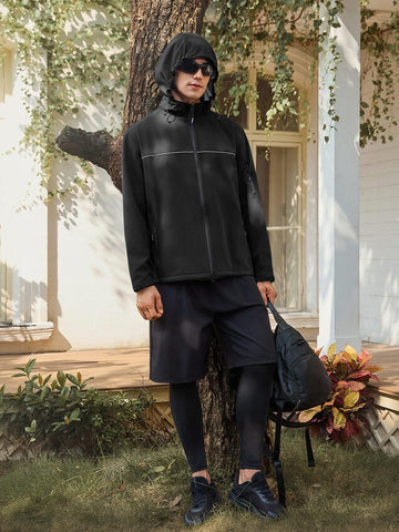 Yousify mens softshell jacket offers waterproof-breathable protection for rainy-day hikes