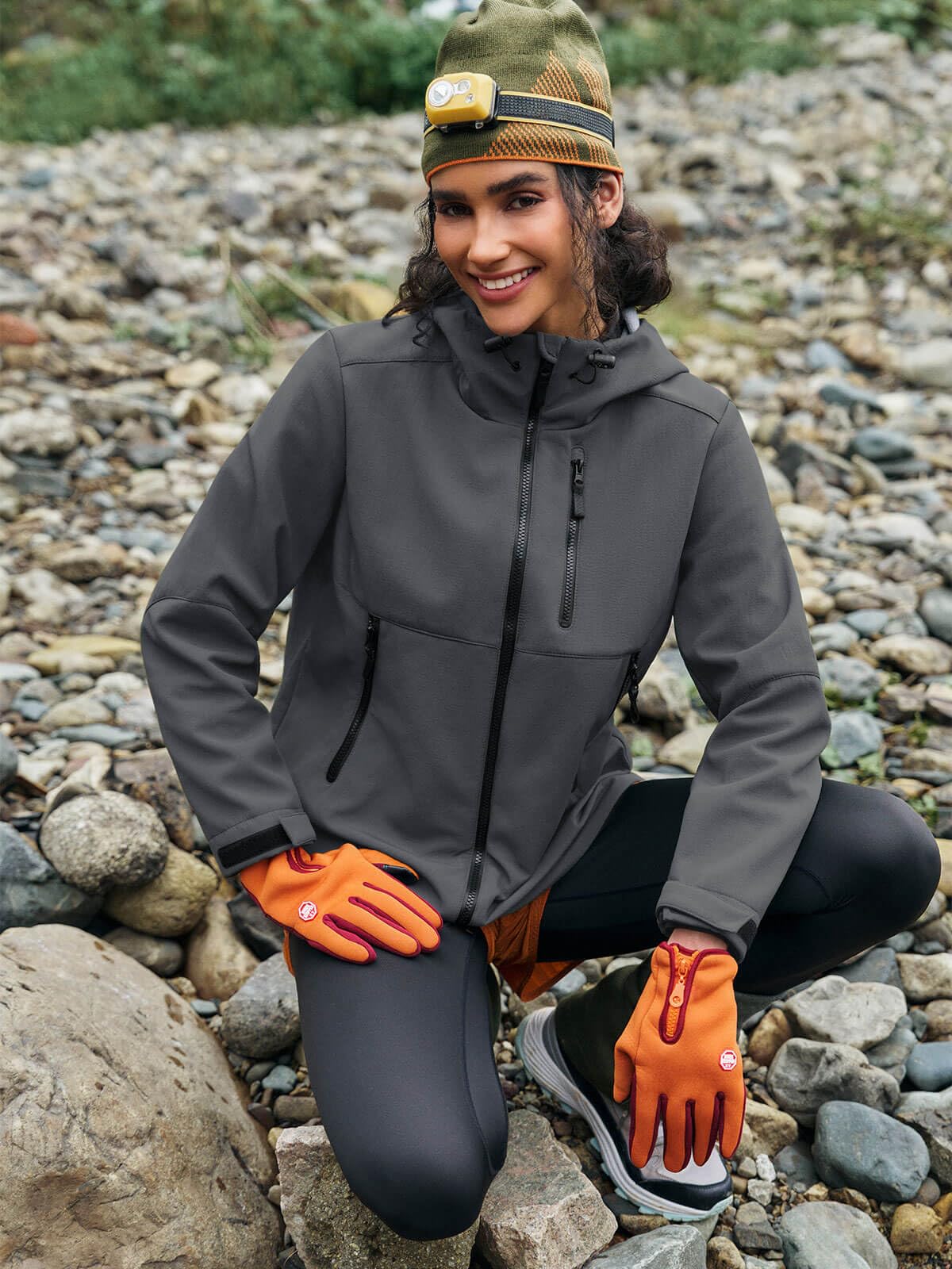 Yousify women's fleece-lined rain jacket back view highlighting full coverage warmth.