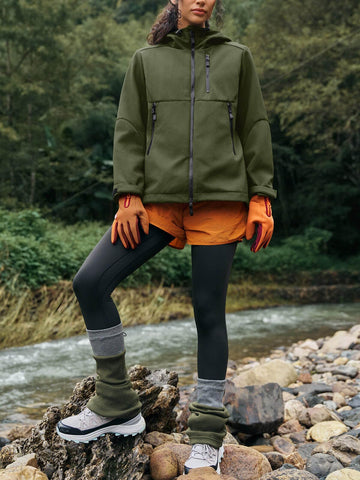 Yousify rain jacket pairs with jeans or gym wear for versatile outfits