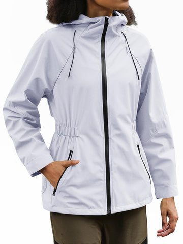 Yousify women's rain jacket with breathable fabric for all-day comfort during workouts