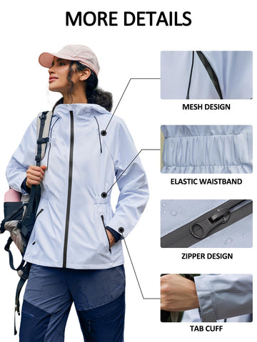 Yousify multi-purpose rain jacket suits commuting, hiking, and workouts