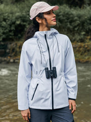 Yousify rain jacket waterproof hood protects you in sudden showers during cycling