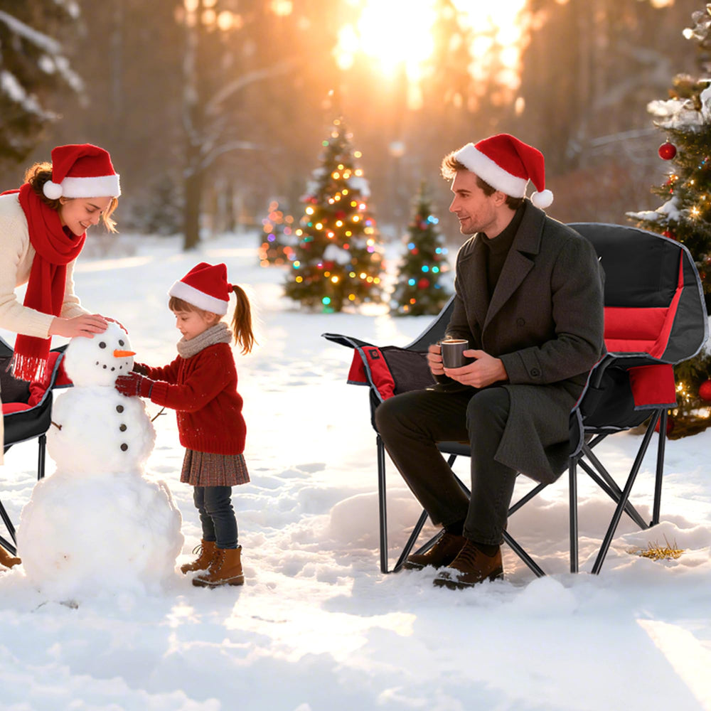 Youtanic heated camping chair seat padding detail for plush comfort