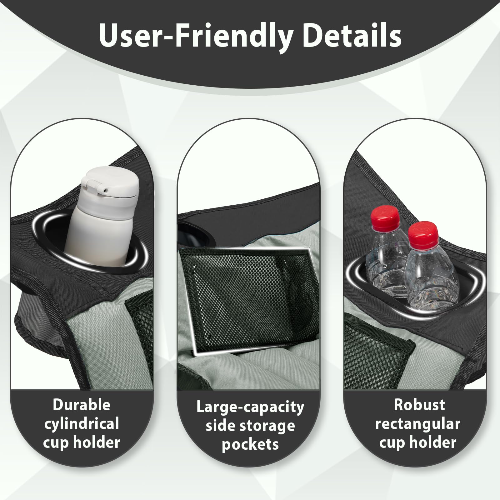 Youtanic Oversized Camping Chair uses breathable 600D Oxford fabric.