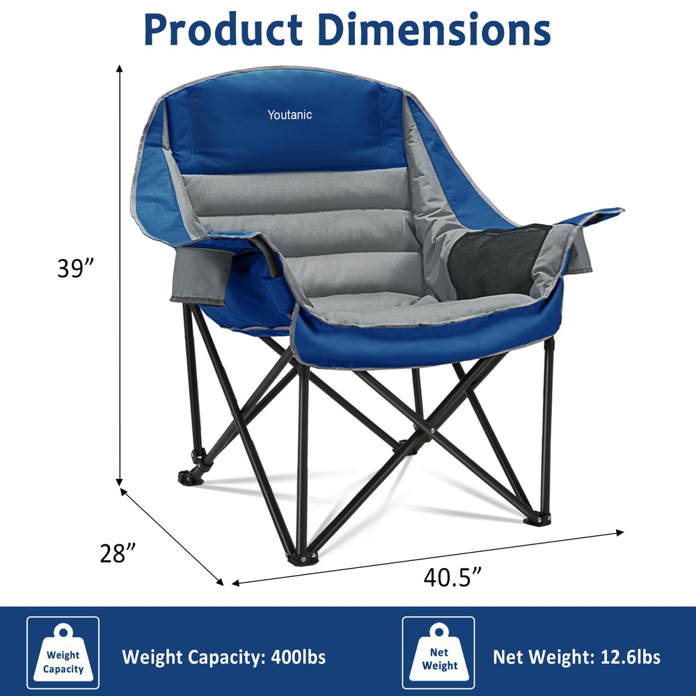 Youtanic chair cup holder demonstrates easy beverage access during outdoor seating