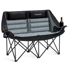 Youtanic Oversized Camping Chair folded for easy carry and storage.
