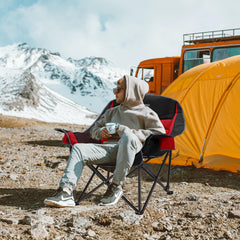 Youtanic chair side pocket and cupholder keep essentials within reach.