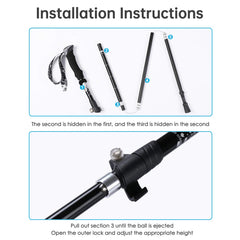 YOVITAL 7075 aluminum trekking poles with lightweight durable design.