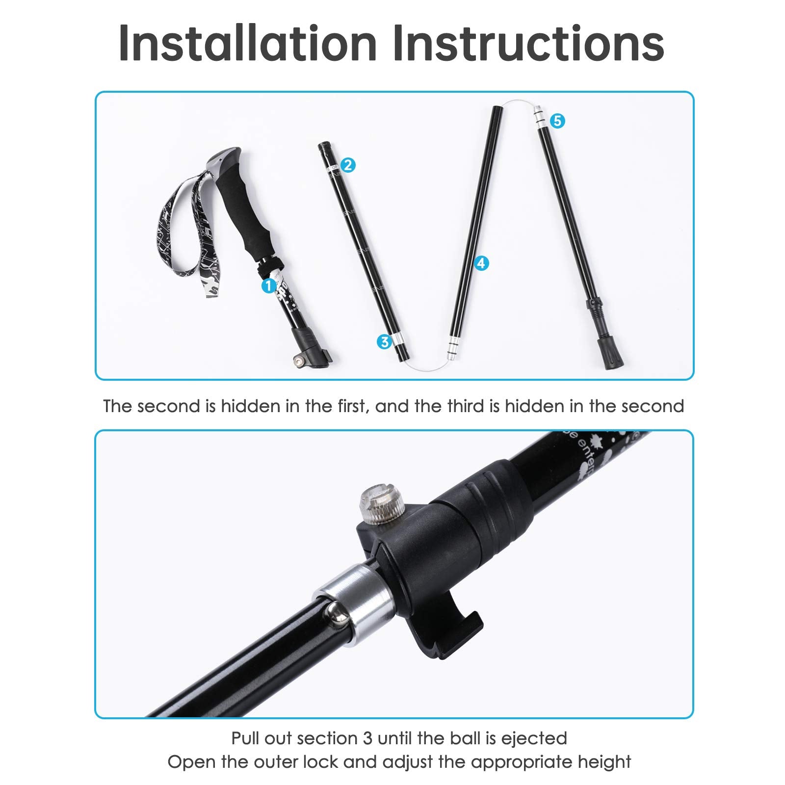 YOVITAL trekking-poles-7075-aluminum highlight durable trail performance.