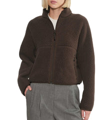 Yozazzy fleece jacket with stand collar for cozy commuting warmth