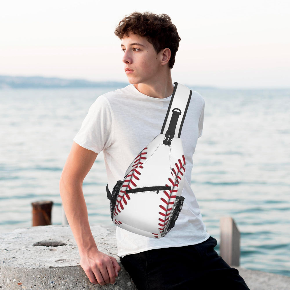 YOZIRIBO sling bag side pocket fits a water bottle.